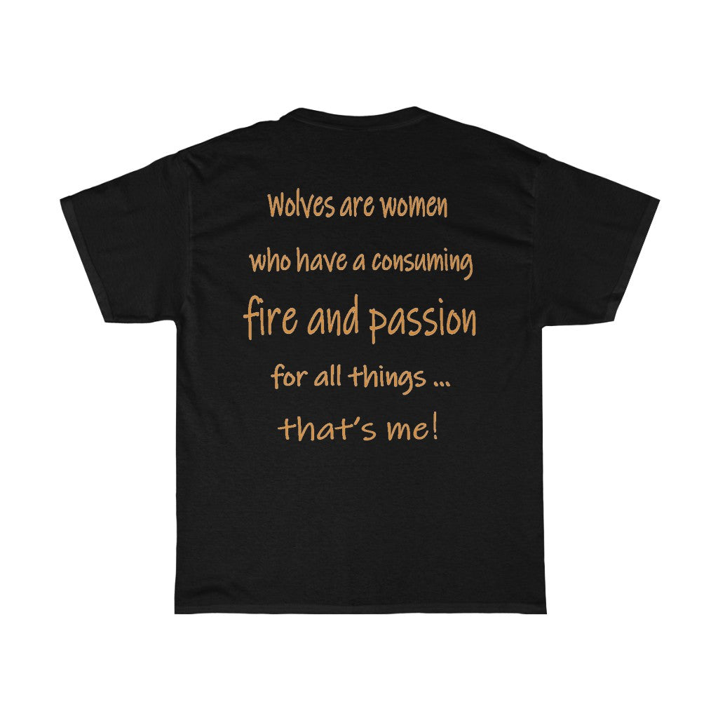 Wolf T-Shirt for a Woman of Fire and Passion (USA)