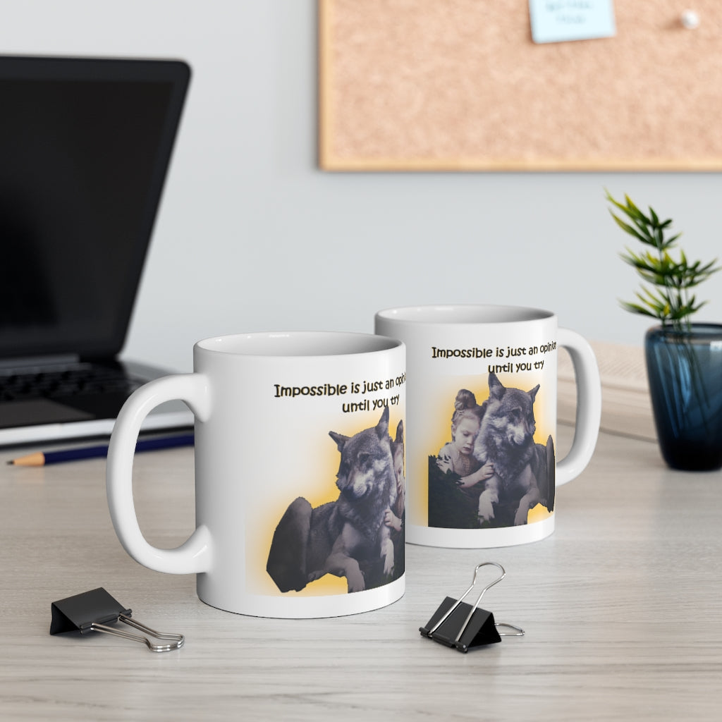 Coffee Mug - Impossible - Little Girl and a Wolf  (USA)