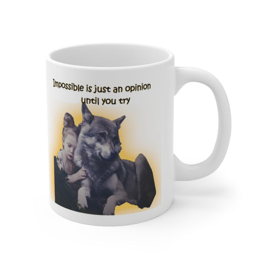 Coffee Mug - Impossible - Little Girl and a Wolf  (USA)