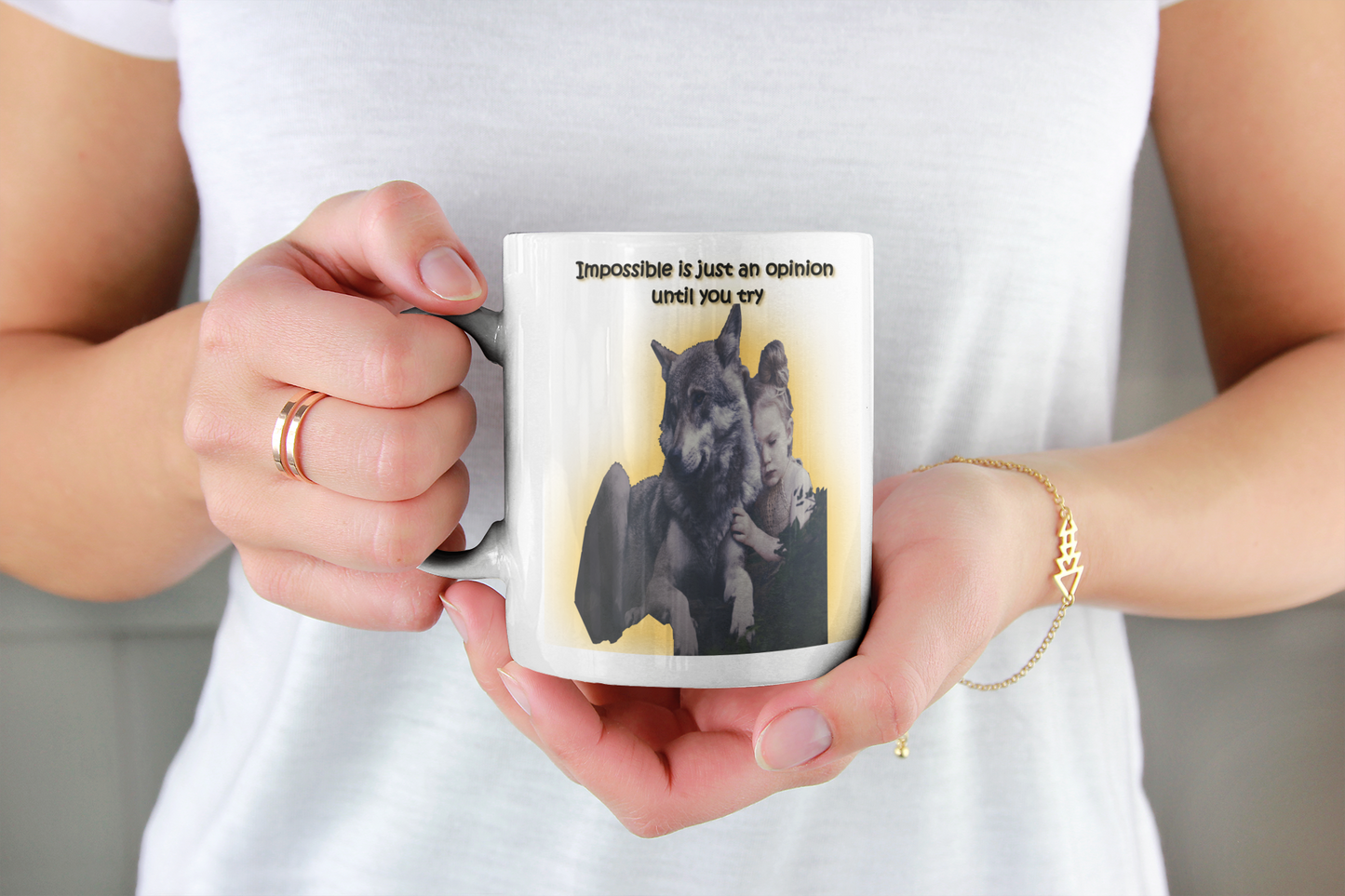 Coffee Mug - Impossible - Little Girl and a Wolf  (USA)