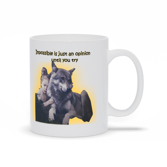Coffee Mug - Impossible - Wolf and Little Girl (Canada - 11 and 15 oz)