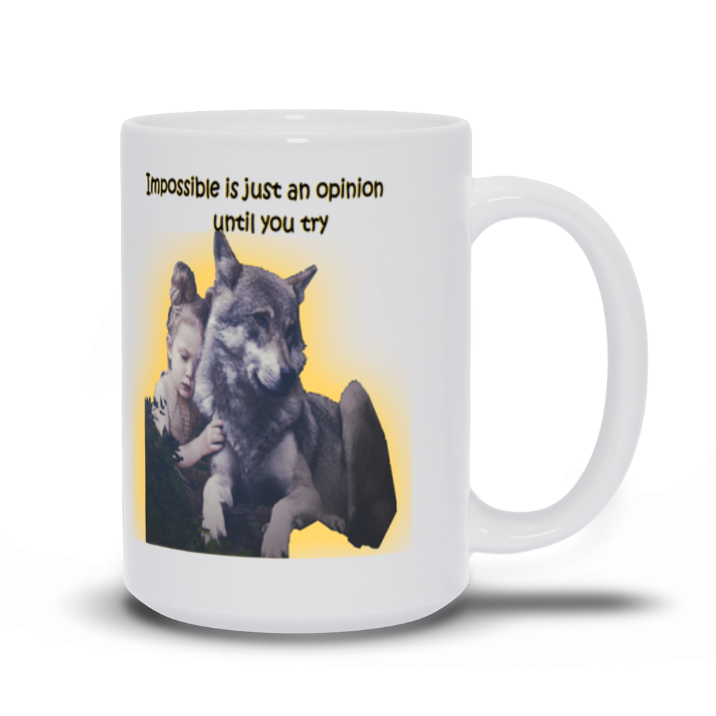 Coffee Mug - Impossible - Wolf and Little Girl (Canada - 11 and 15 oz)